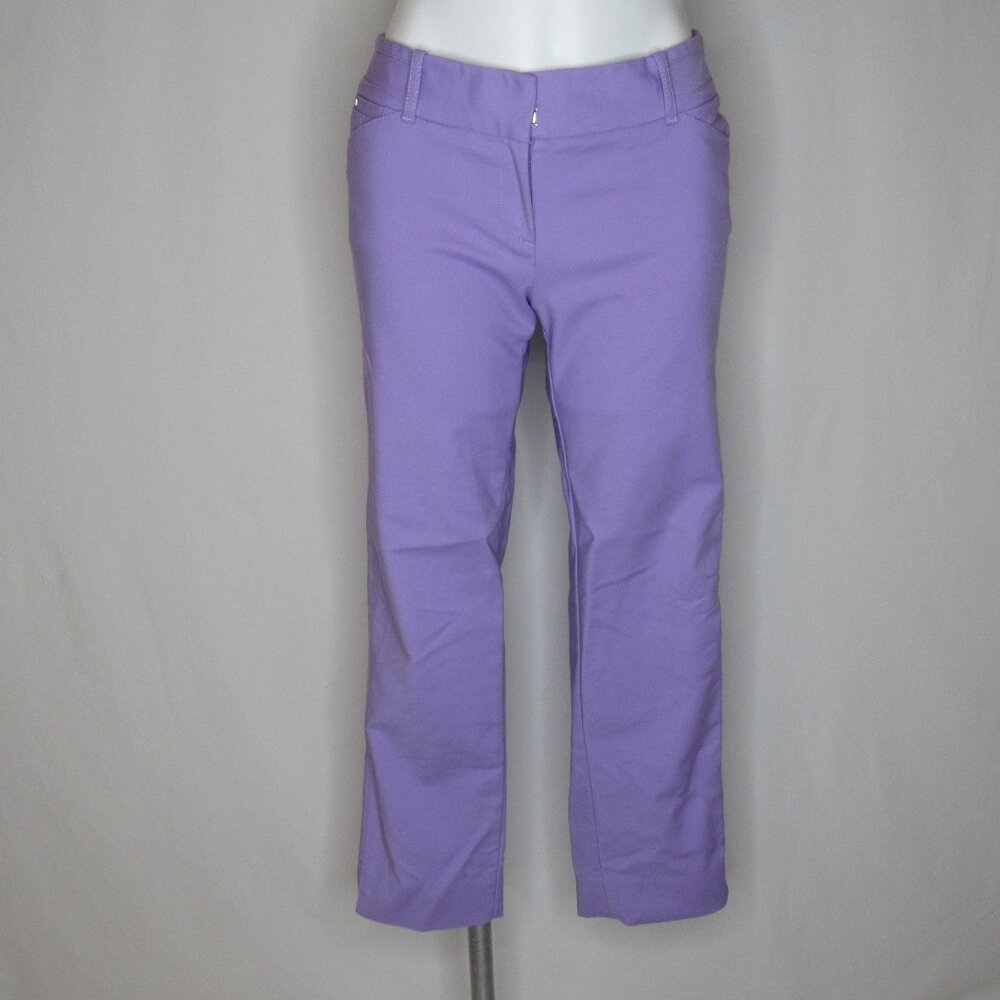 White House Black Market Lilac Purple Slim Ankle Pants 26" Women's 2